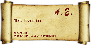 Abt Evelin névjegykártya
